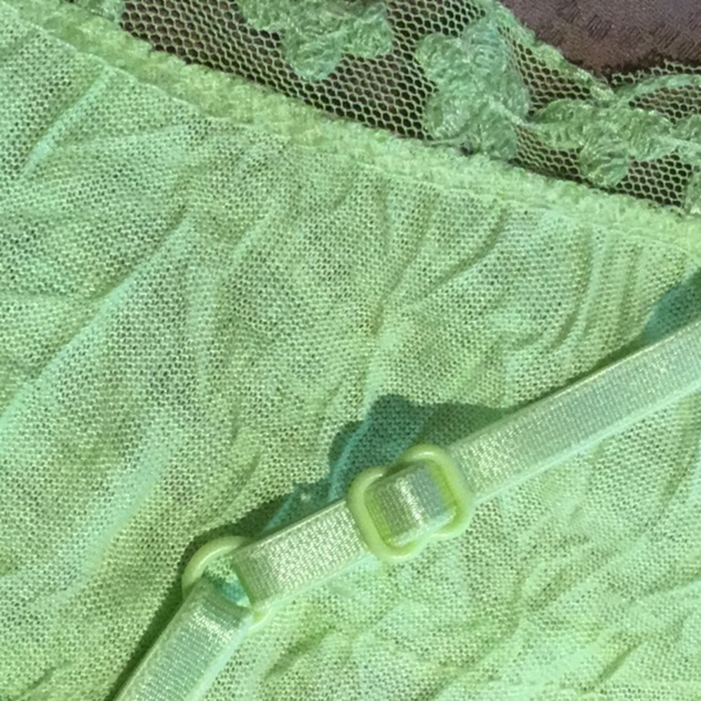 Sexy Lace, Lime and Beads Camisole Top - Junior  L, NWT - Picture 6 of 11